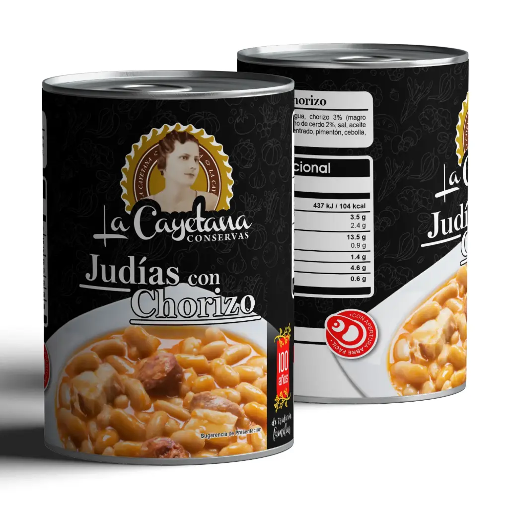 Judías con chorizo 415g