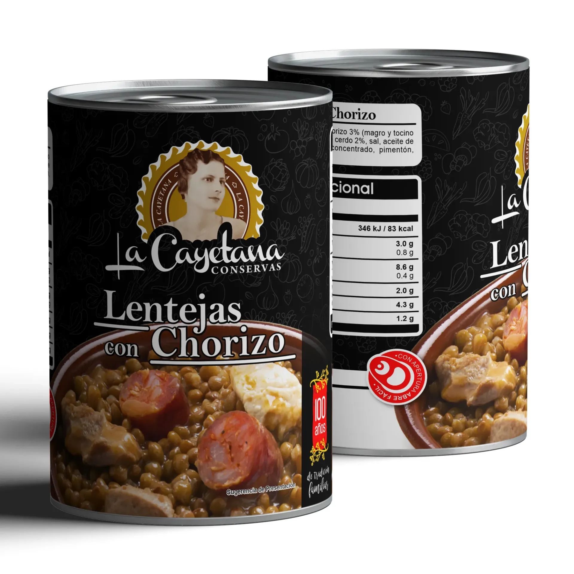 Lentejas con chorizo 415g