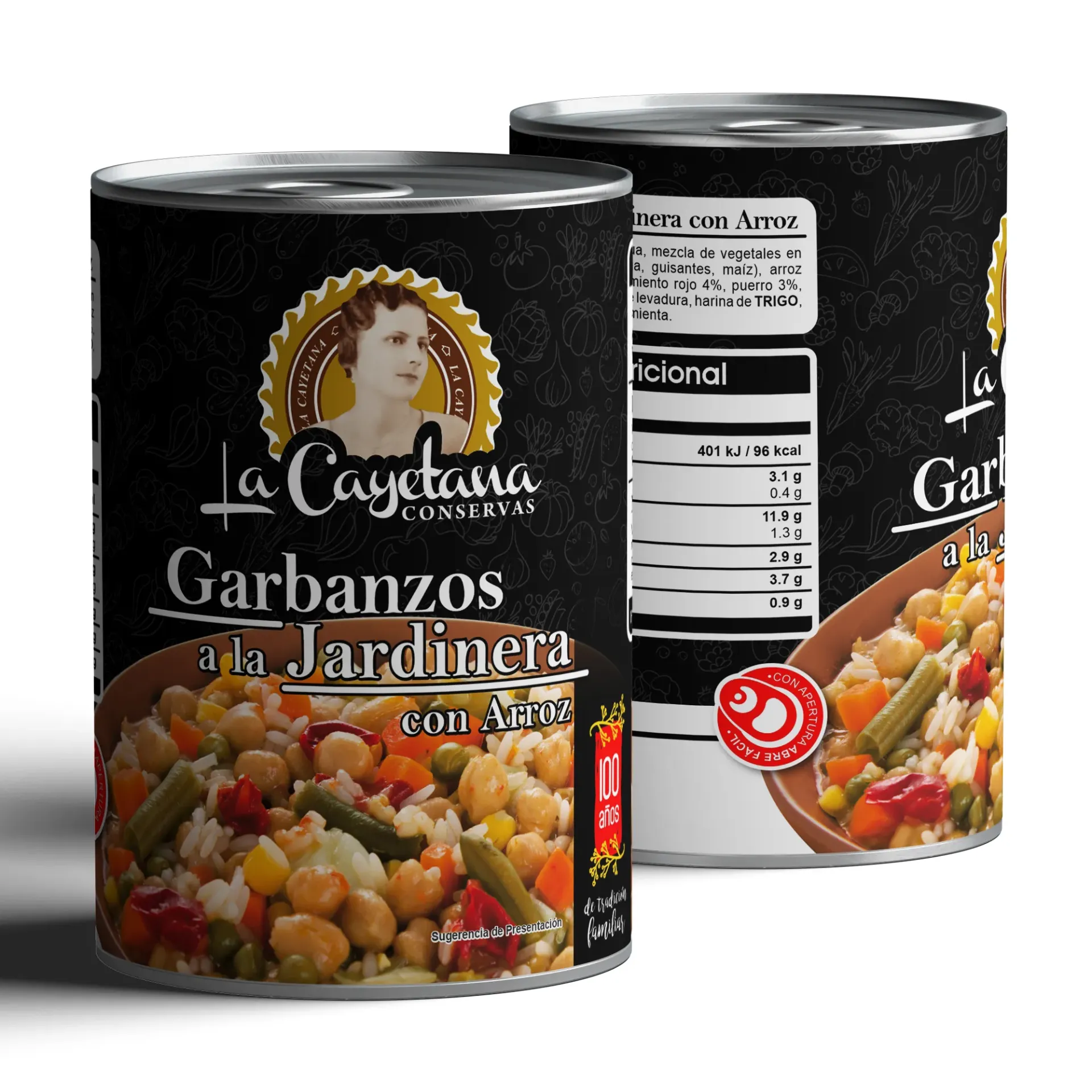 Garbanzos a la jardinera 415g