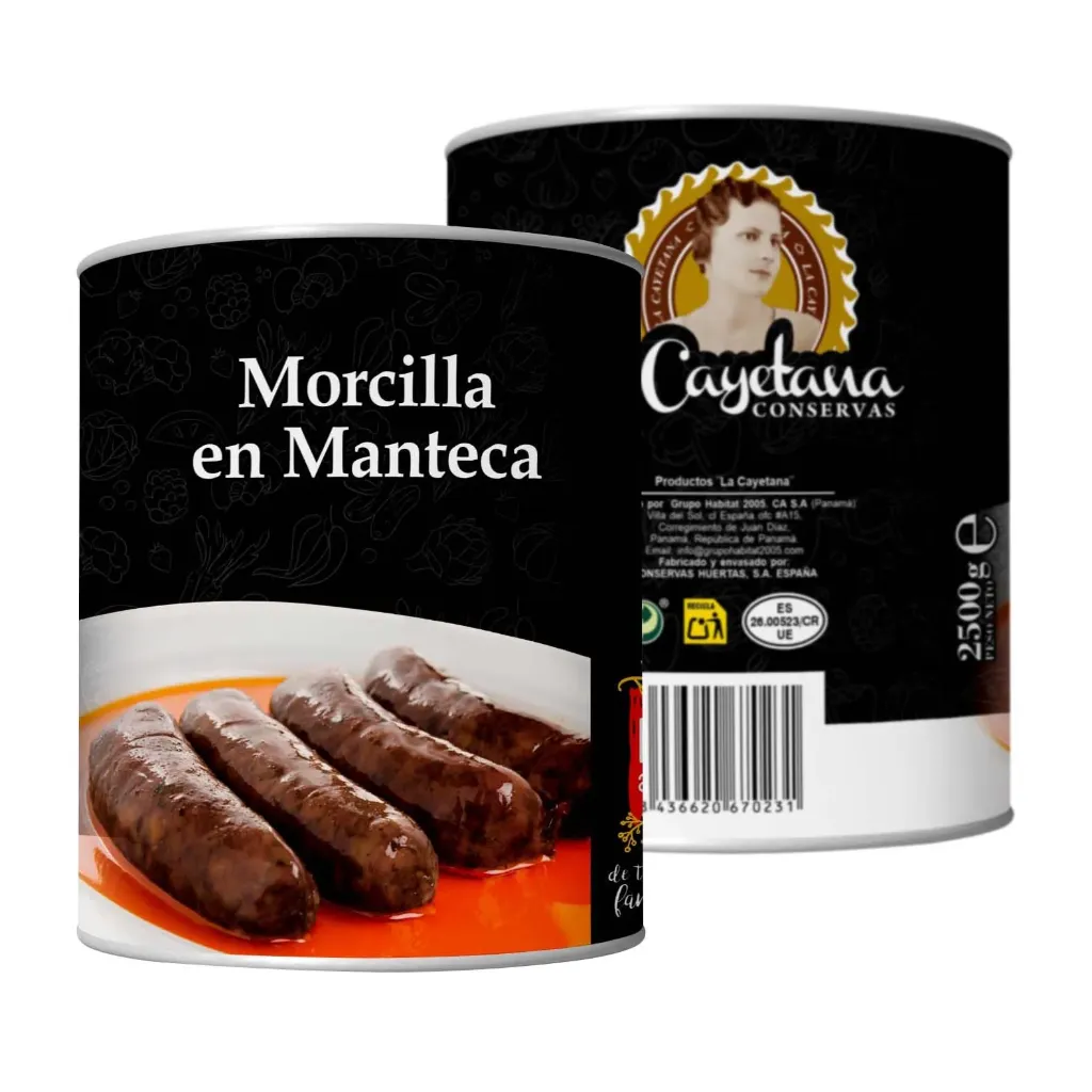 Morcilla en manteca 2500g