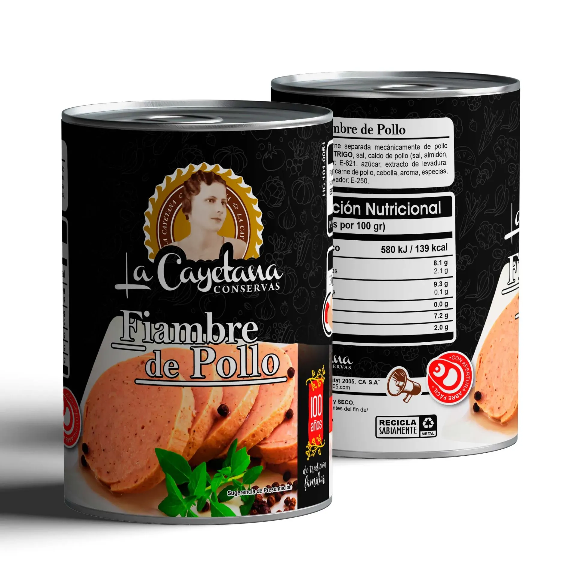 Fiambre de pollo 415g