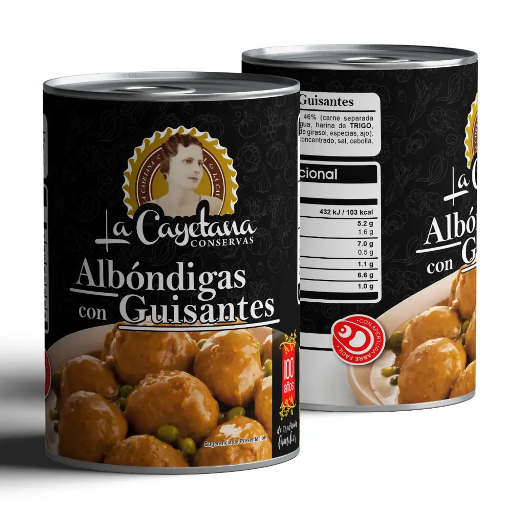 Albóndigas de cerdo con guisantes 415g