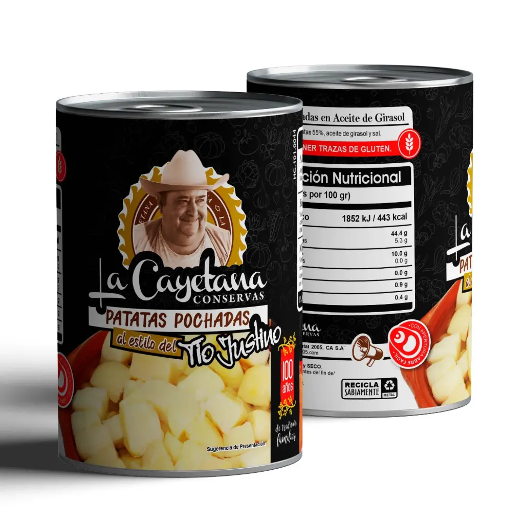 Patatas pochadas en aceite de girasol 395g