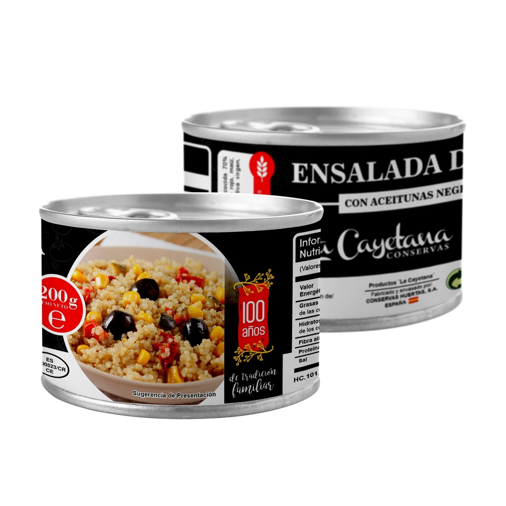 Ensalada de Quinoa con Aceitunas Negras y Verduras 200g