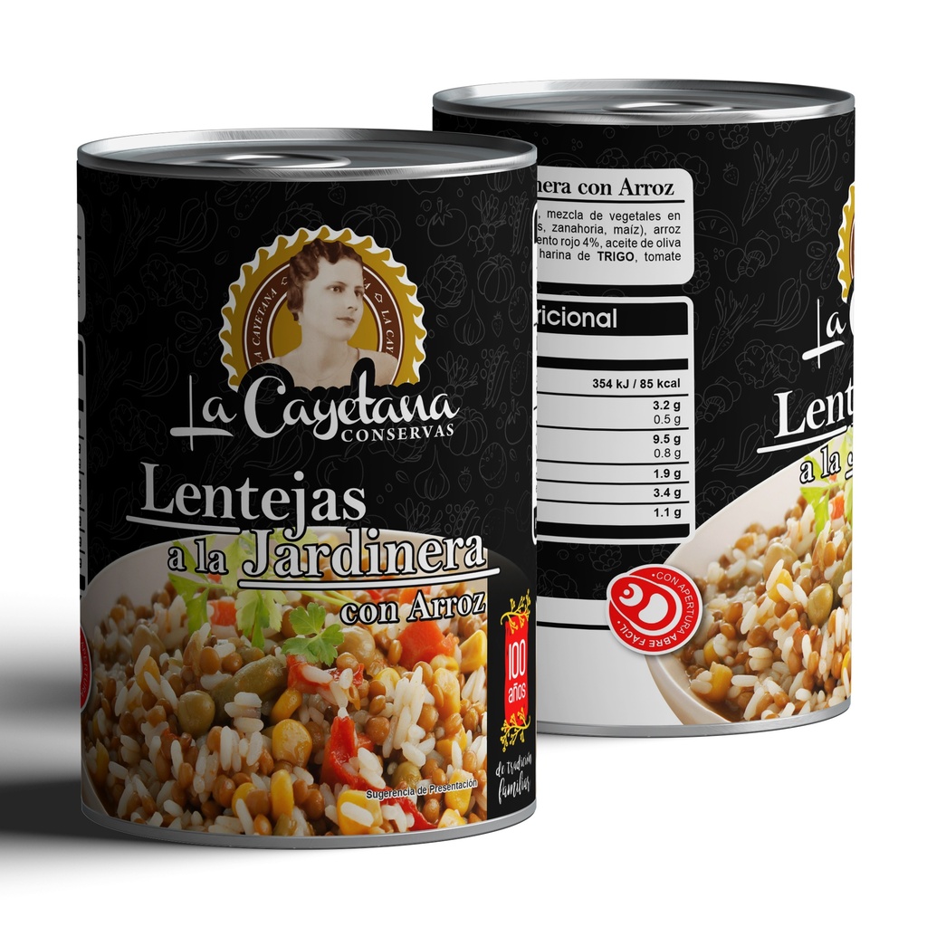 Lentejas a la Jardinera con Arroz 415g