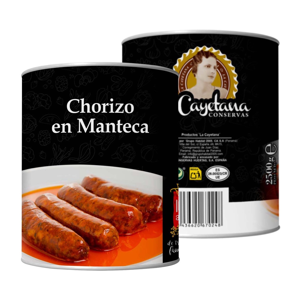 [HC.101.0043] Chorizo en Manteca 2600g